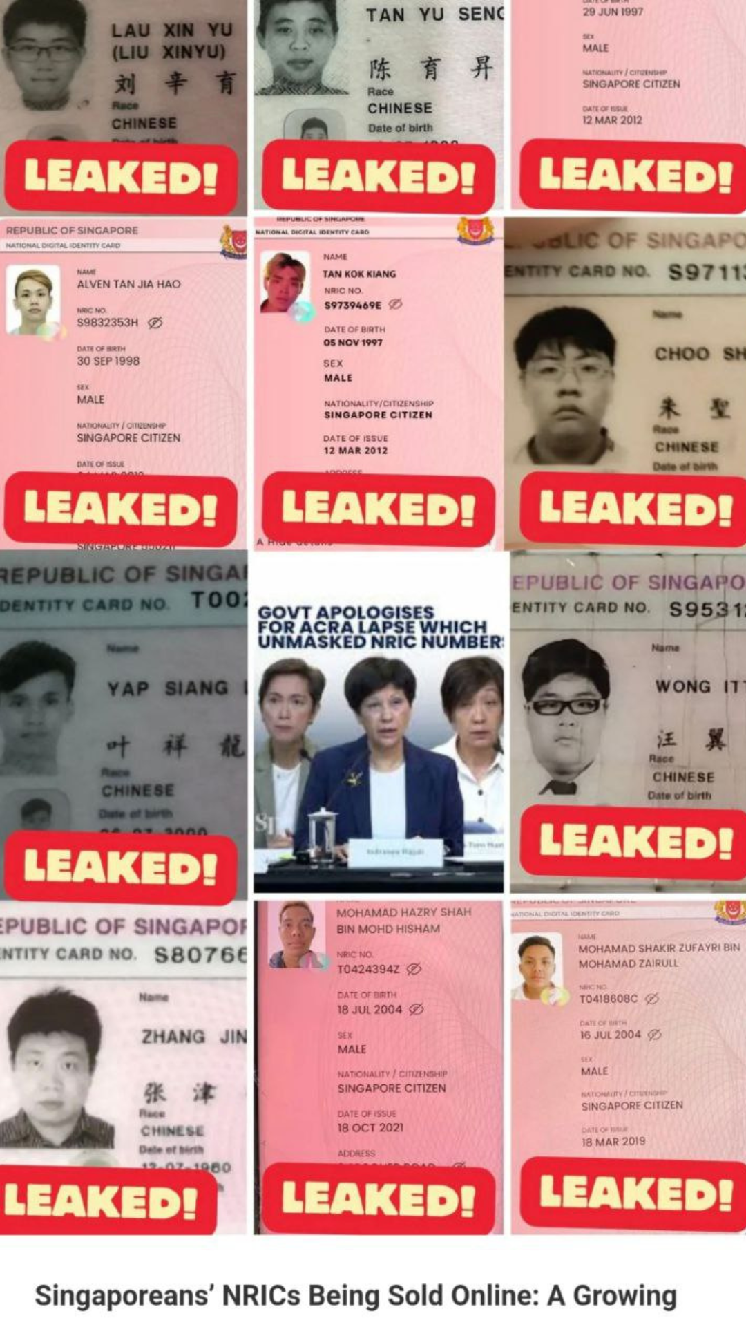 Forensic breakdown of NRIC breach impact and financial fraud escalation in Singapore